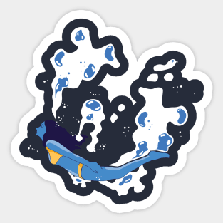 Blue Lady swimming Sticker